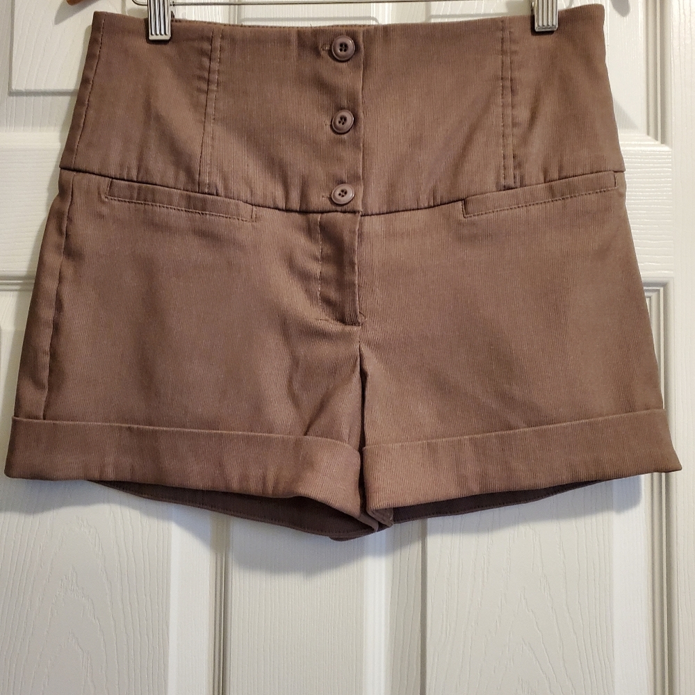 Grayish brown high waist shorts